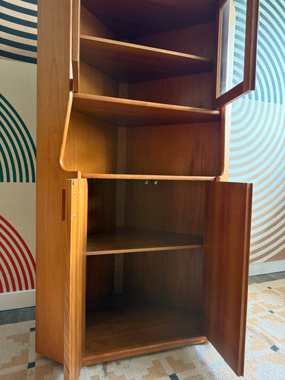 Vintage Corner Teak Cabinet