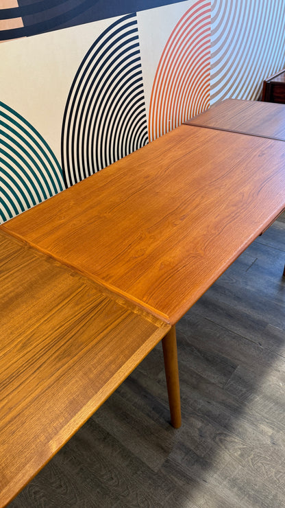 Vintage Draw-Leaf Teak Dining Table