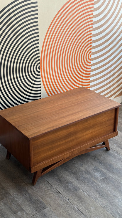 Vintage Walnut Chest on a Sculptural Base