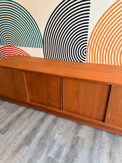 Low Teak Media Cabinet