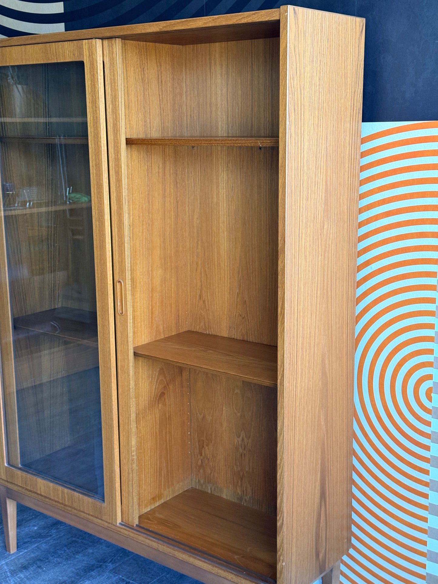 Tall Danish Teak Cabinet on Custom Base by Hundevad