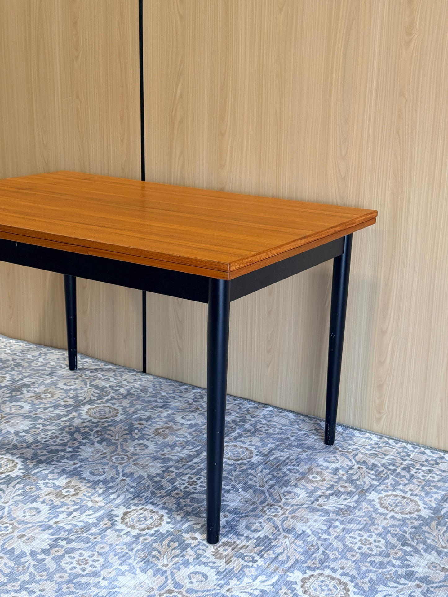 Vintage Teak Draw-Leaf Dining Table