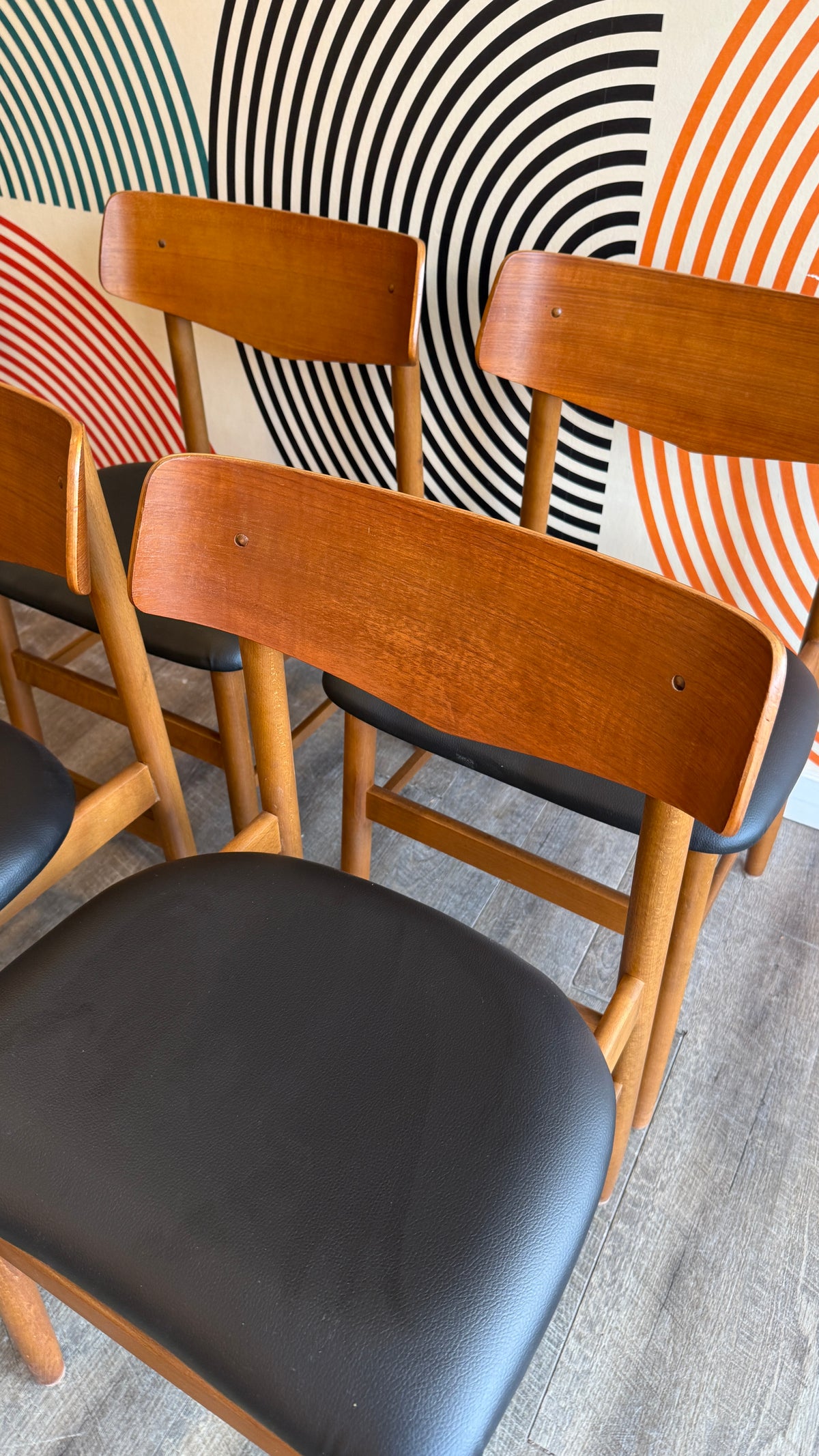 Set of 4 Vintage Teak Dining Chairs