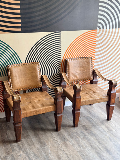 Vintage Mexican Tilt-Back Lounge Chair