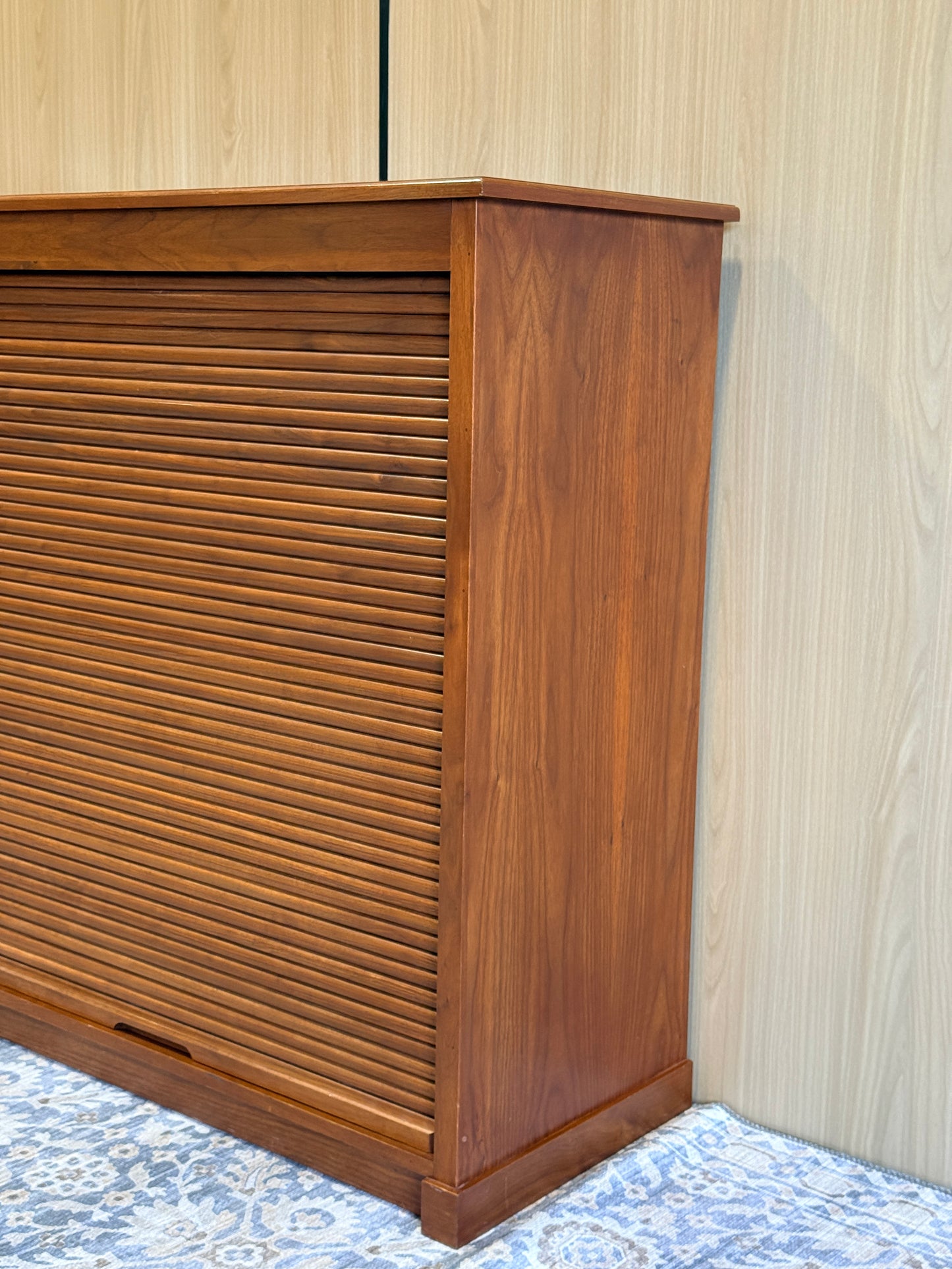 Tambour Door Paper Storage Cabinet