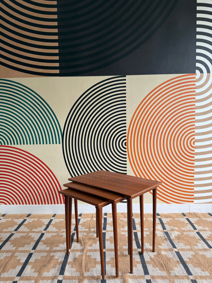 Danish Teak Nesting Tables by Bowa
