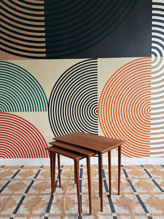 Danish Teak Nesting Tables by Bowa