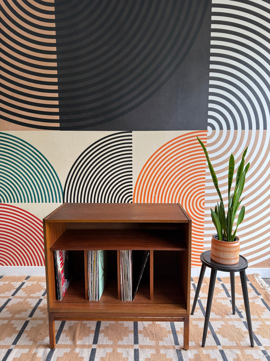 Vintage Teak Record Cabinet