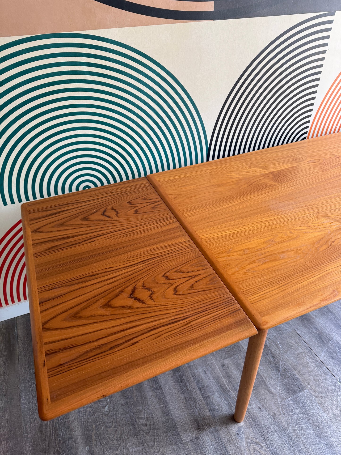 Danish Teak Draw-leaf Dining Table