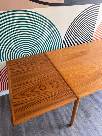 Danish Teak Draw-leaf Dining Table