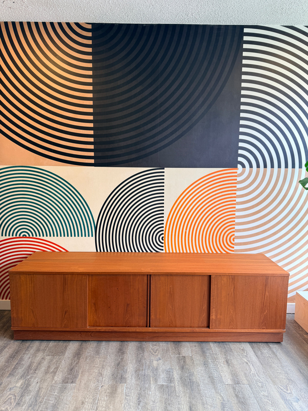 Low Teak Media Cabinet