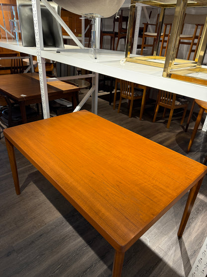 Danish Teak Draw Leaf Expanding Dining Table Henning Kjærnulf for Vejle Stole