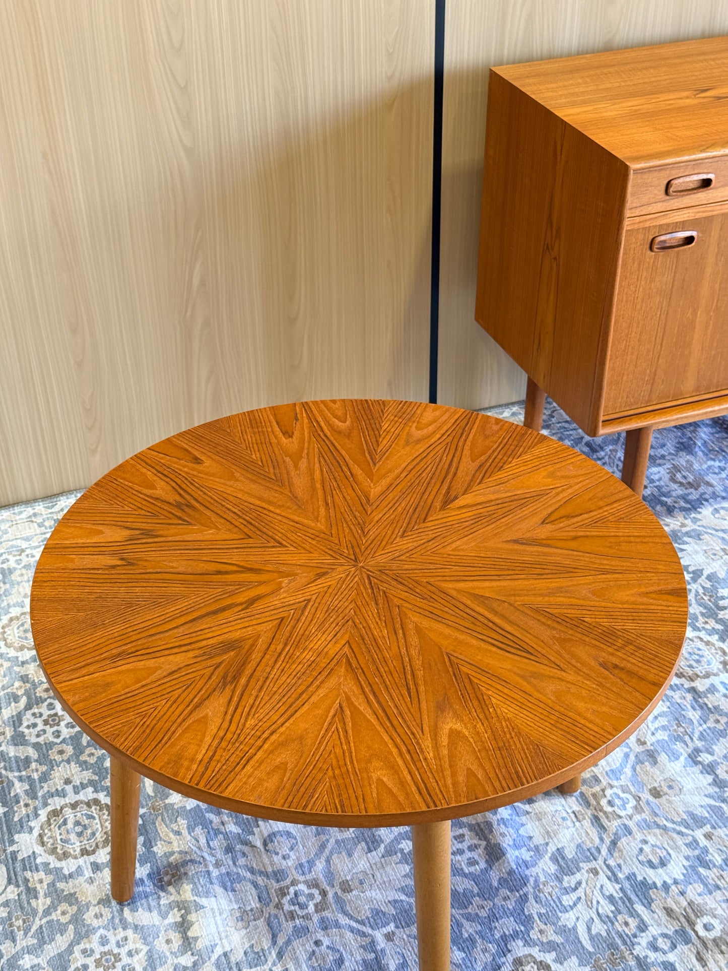 Vintage Round Teak Coffee Table