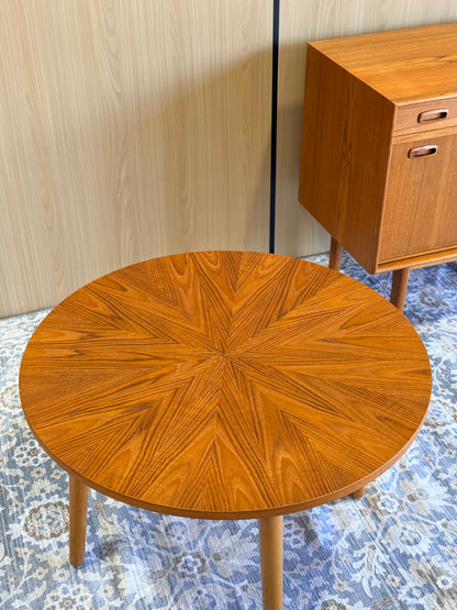 Vintage Round Teak Coffee Table
