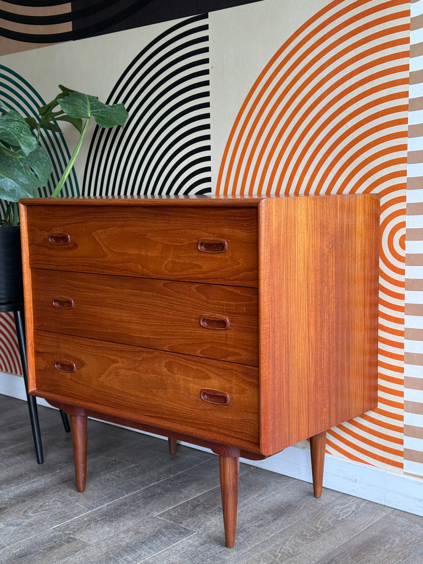Vintage Teak Chest Of Drawers