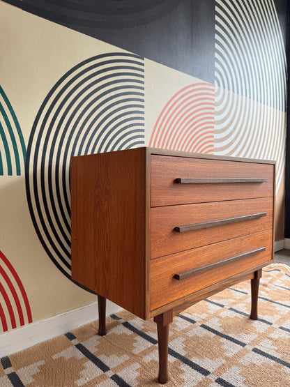 Vintage RS associates Teak Three Drawer Dresser