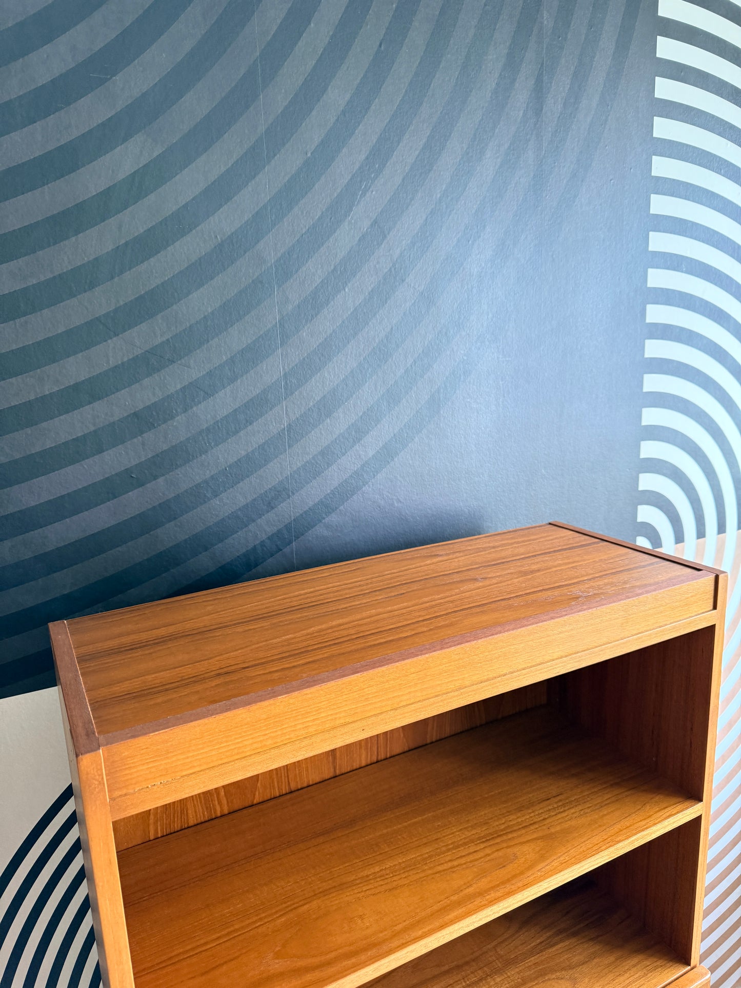 Vintage Teak Cabinet with a Drop-down Door