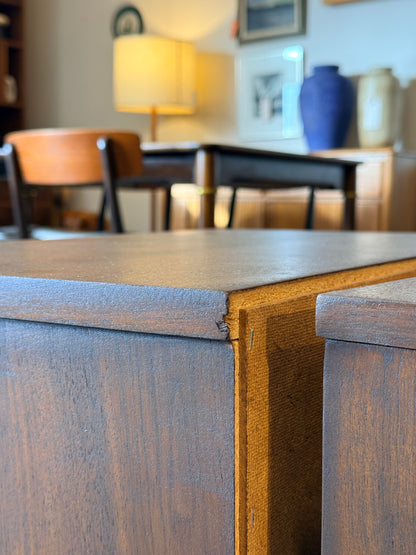 Pair of Vintage Walnut Nightstand Tables by Vic-Art