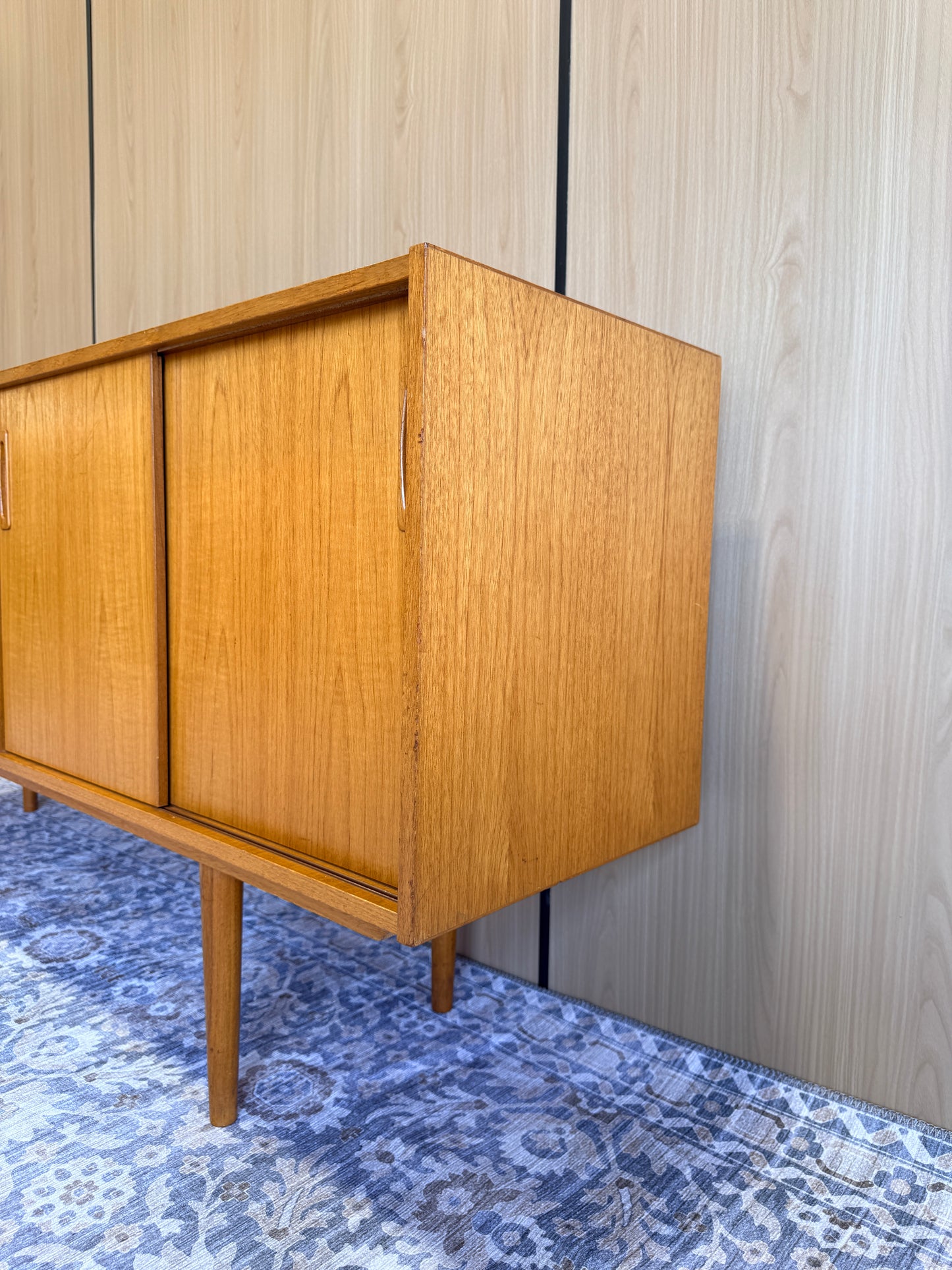 Vintage Swedish Teak Sideboard 75”