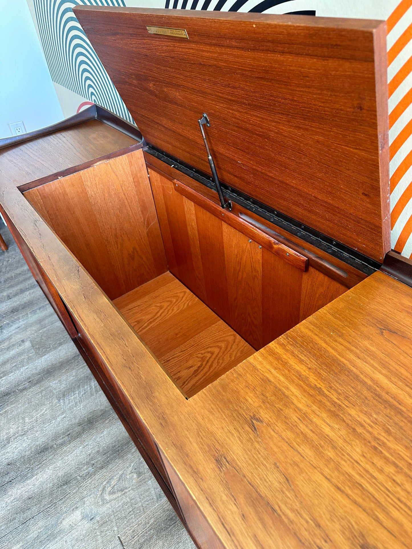 Vintage Converted Teak Credenza