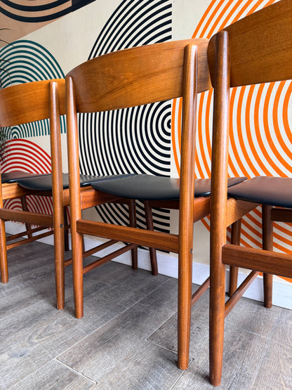 Set of 4 Vintage Danish Teak Dining Chairs