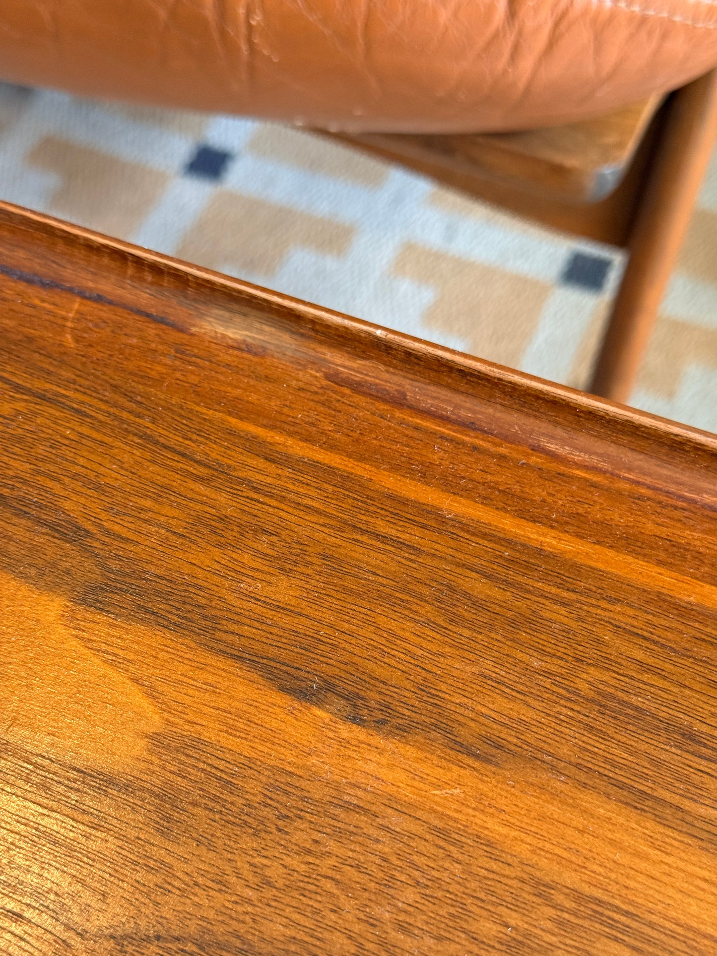 Vintage Walnut Square Coffee Table