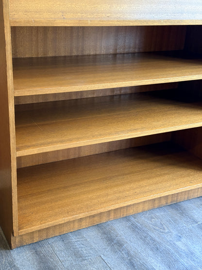Vintage Wood Bookcase with Tiered Shelves