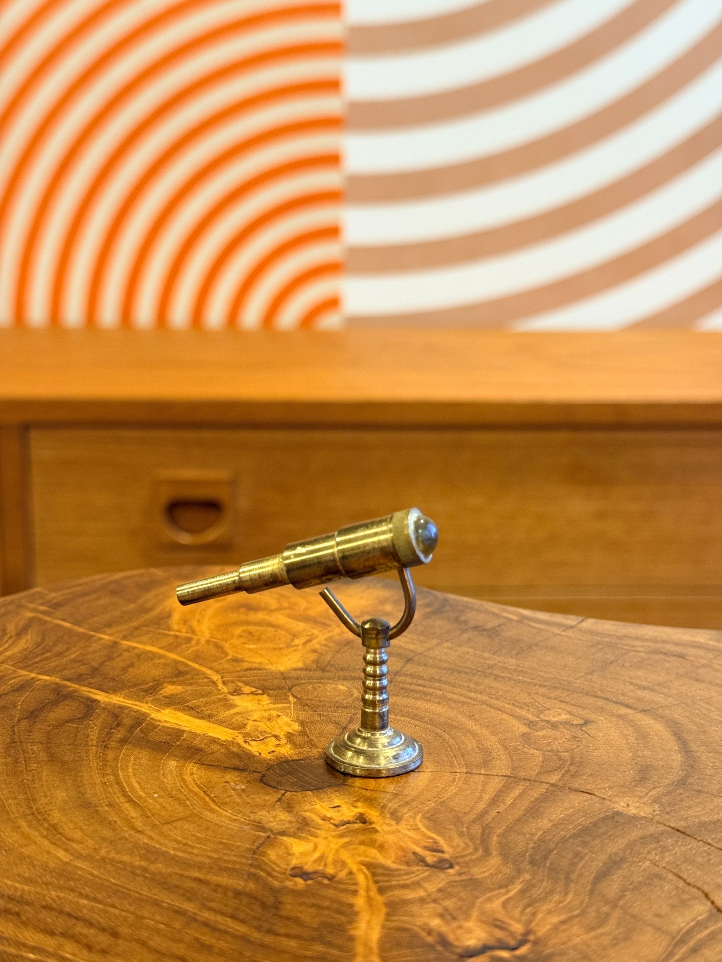 Vintage Miniature Brass Telescope