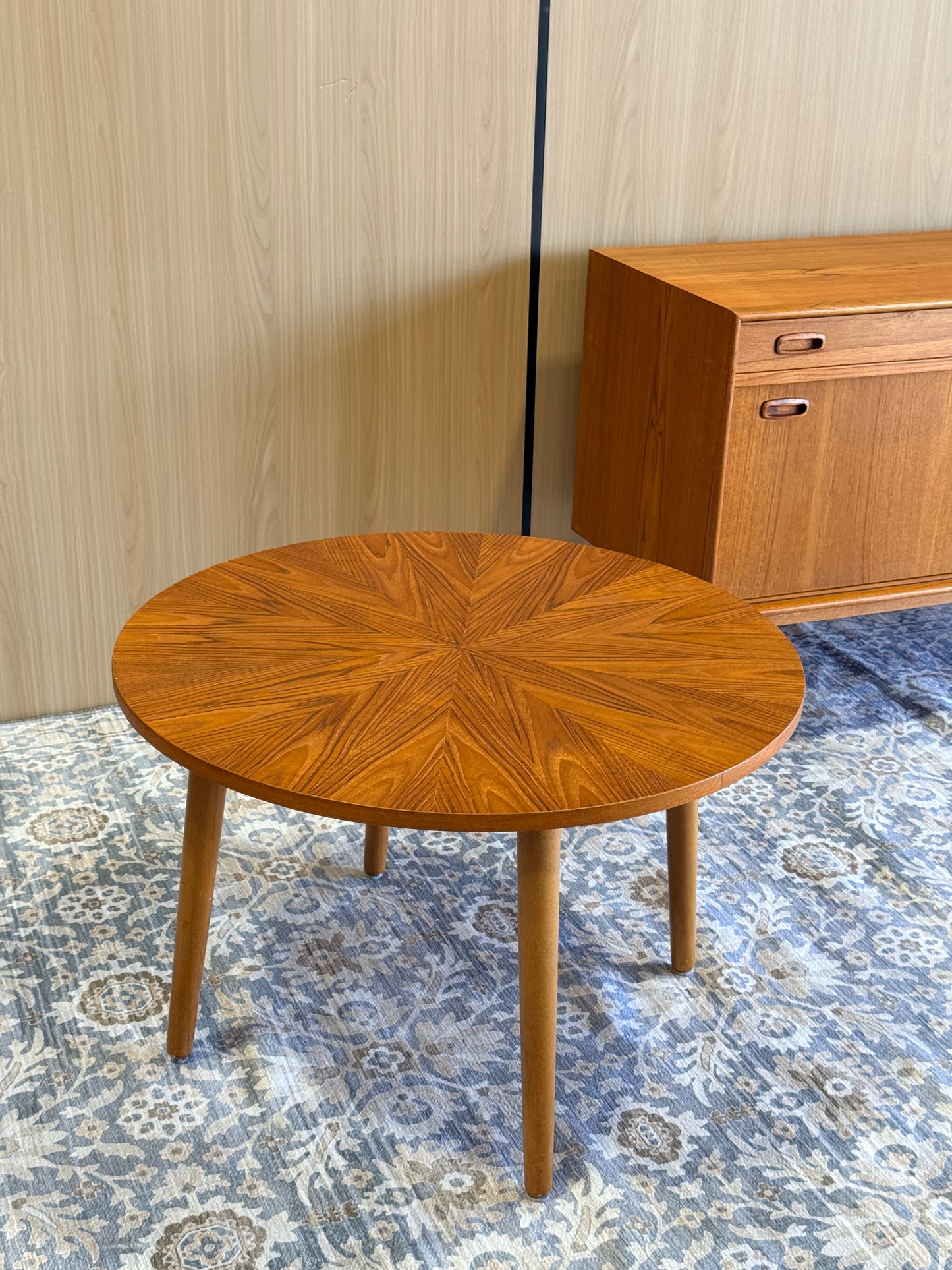Vintage Round Teak Coffee Table