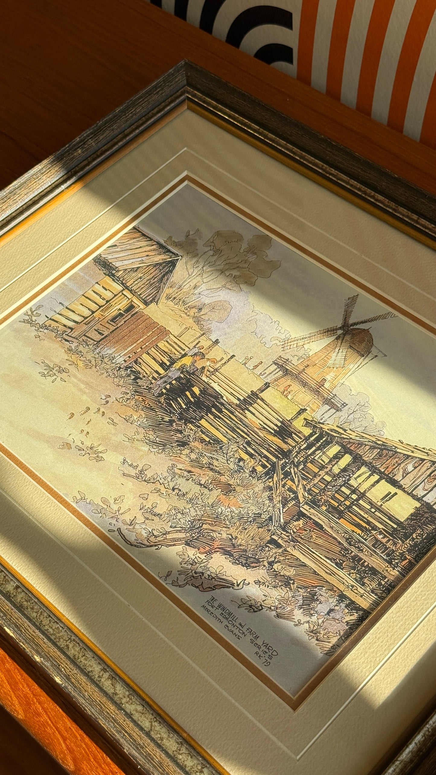 Vintage Meredith Evans Fort Edmonton Windmill Print