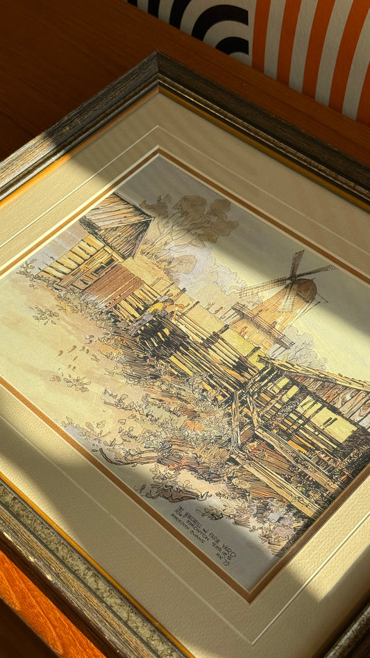 Vintage Meredith Evans Fort Edmonton Windmill Print