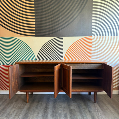 Vintage Walnut Sideboard/ Credenza