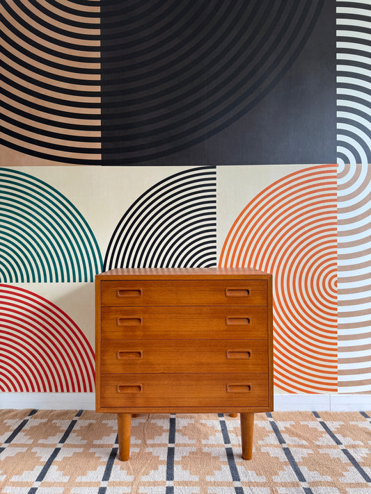 Danish Teak 4 Drawer Dresser by Hundevad