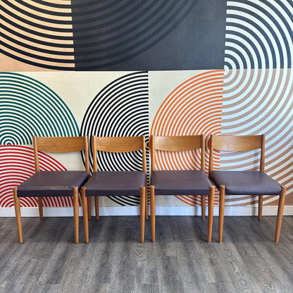 Set of 4 Teak Dining Chairs by Frem Rojle, Denmark