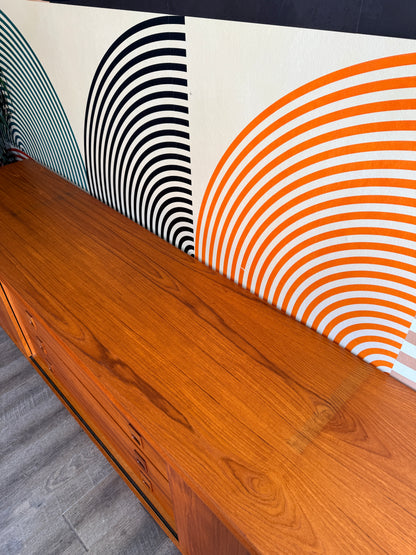 Vintage Teak Sideboard on a Platform Base
