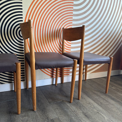 Set of 4 Teak Dining Chairs by Frem Rojle, Denmark