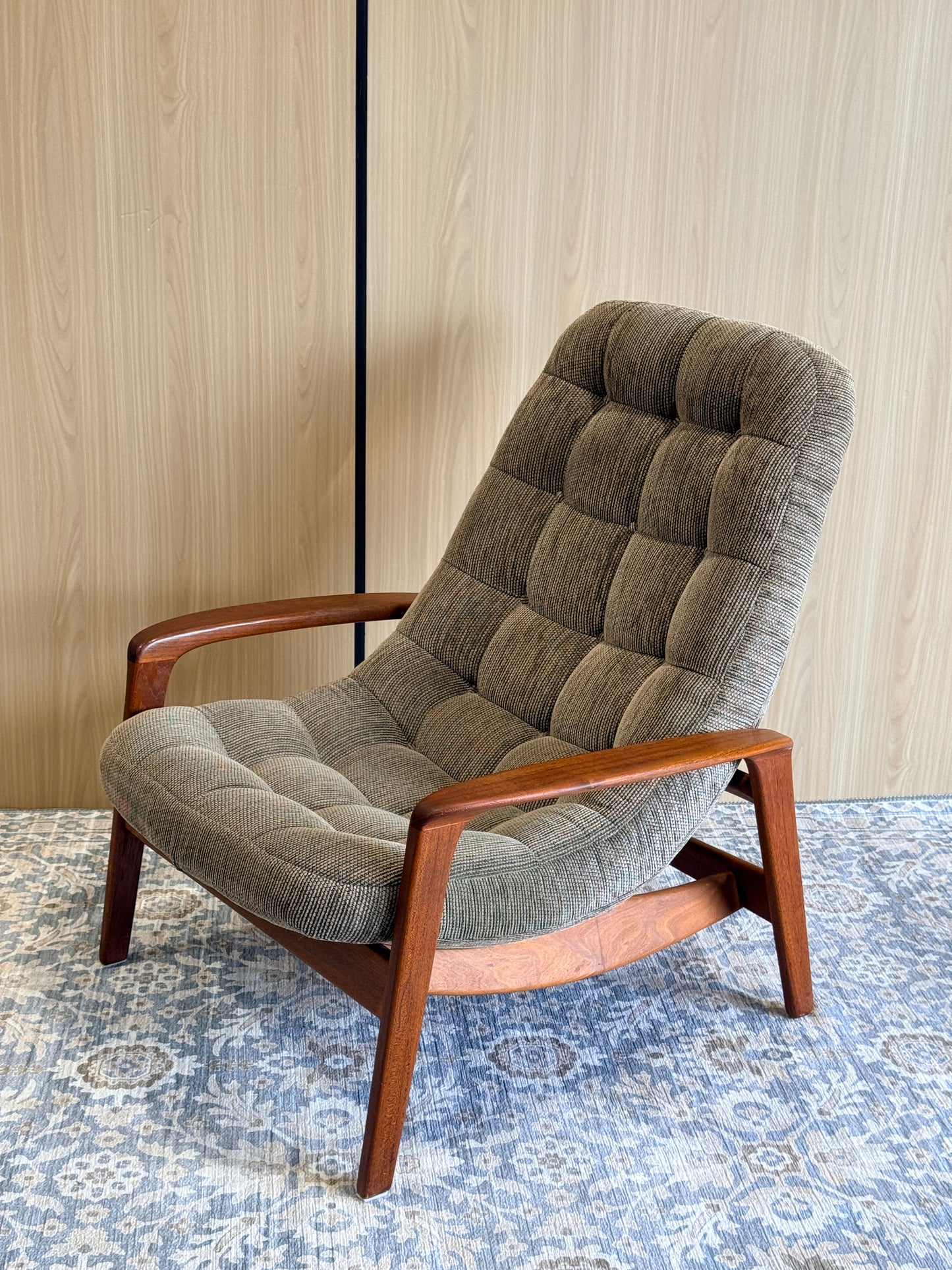 Vintage R. Huber Teak Scoop Chair