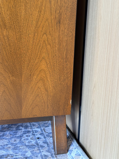 Vintage Walnut Six Drawer Dresser