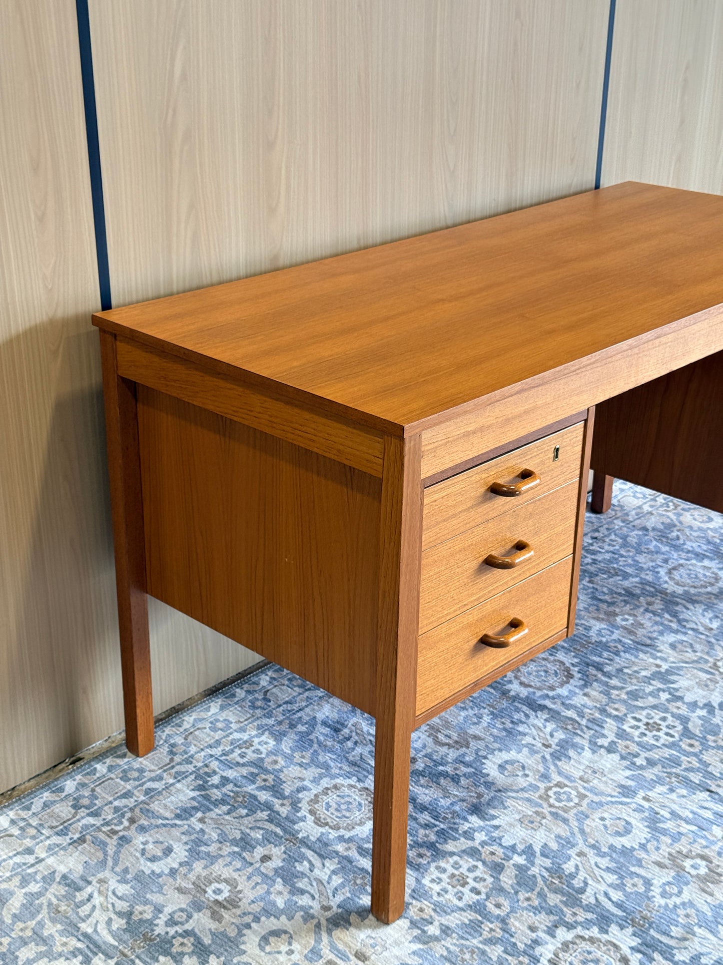 Vintage Danish Teak Desk by Domino