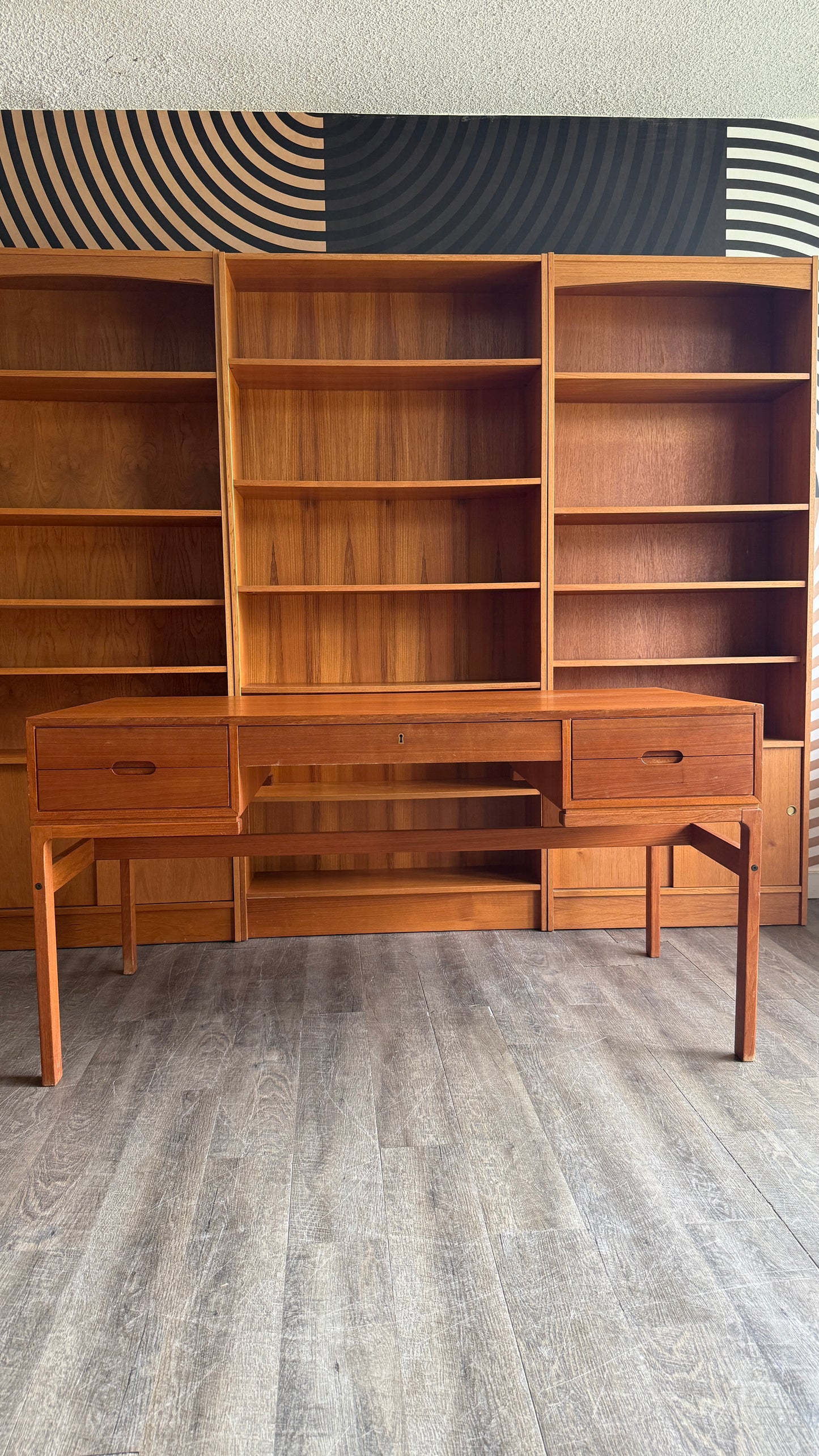 Arne Wahl Iversen Danish Teak Executive Desk