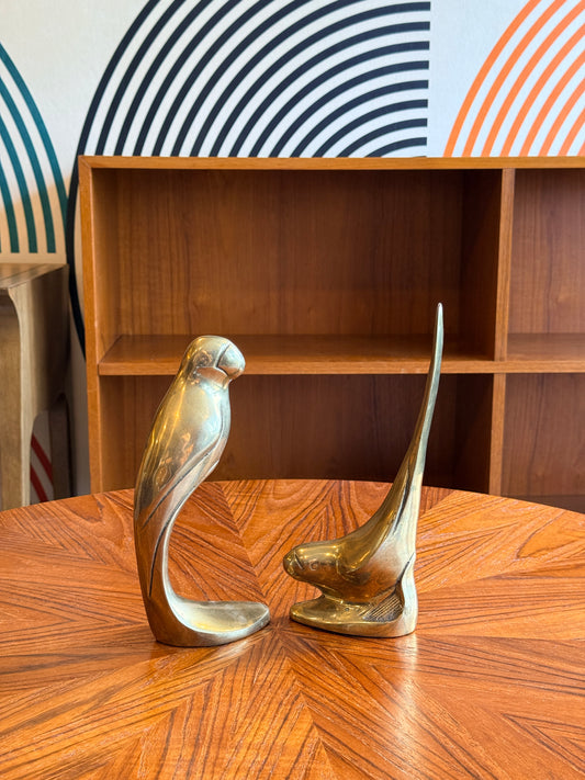 Vintage Brass Birds Figurines/Bookends