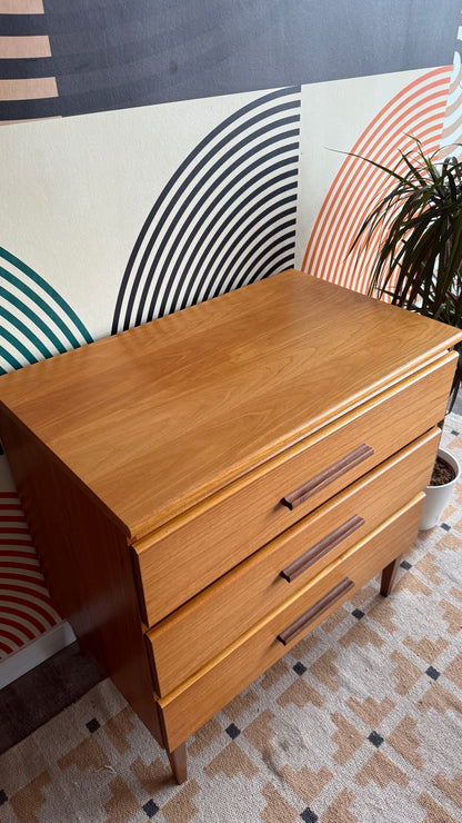 Teak 3 Drawer Dresser