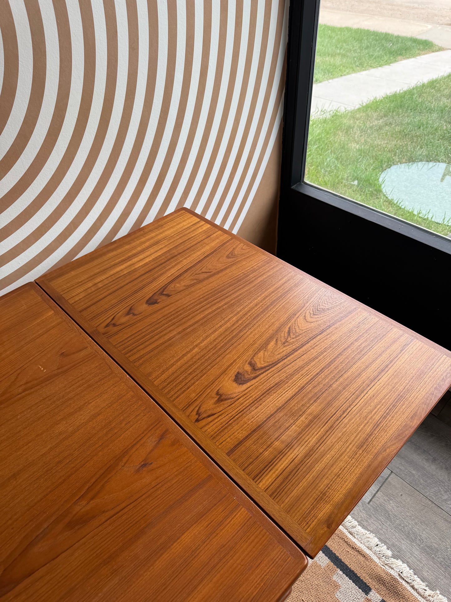 Vintage Johanne Andersen Style Teak Draw-leaf Dining Table