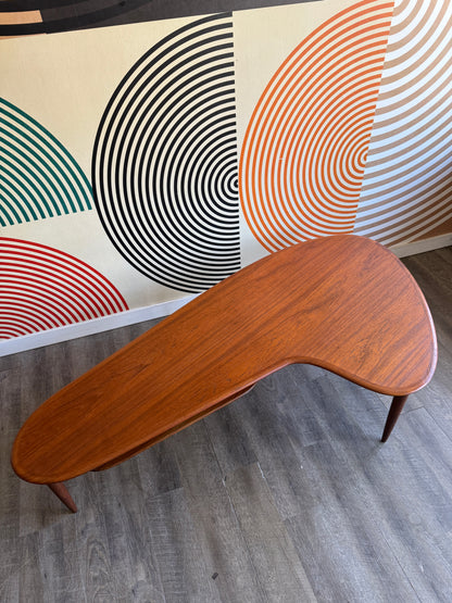 Vintage Boomerang Teak Coffee Table