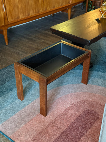 Vintage Solid Teak Planter w/ Removable Insert