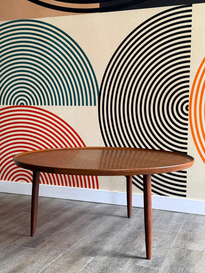 Midcentury Modern Teak Round Coffee Table