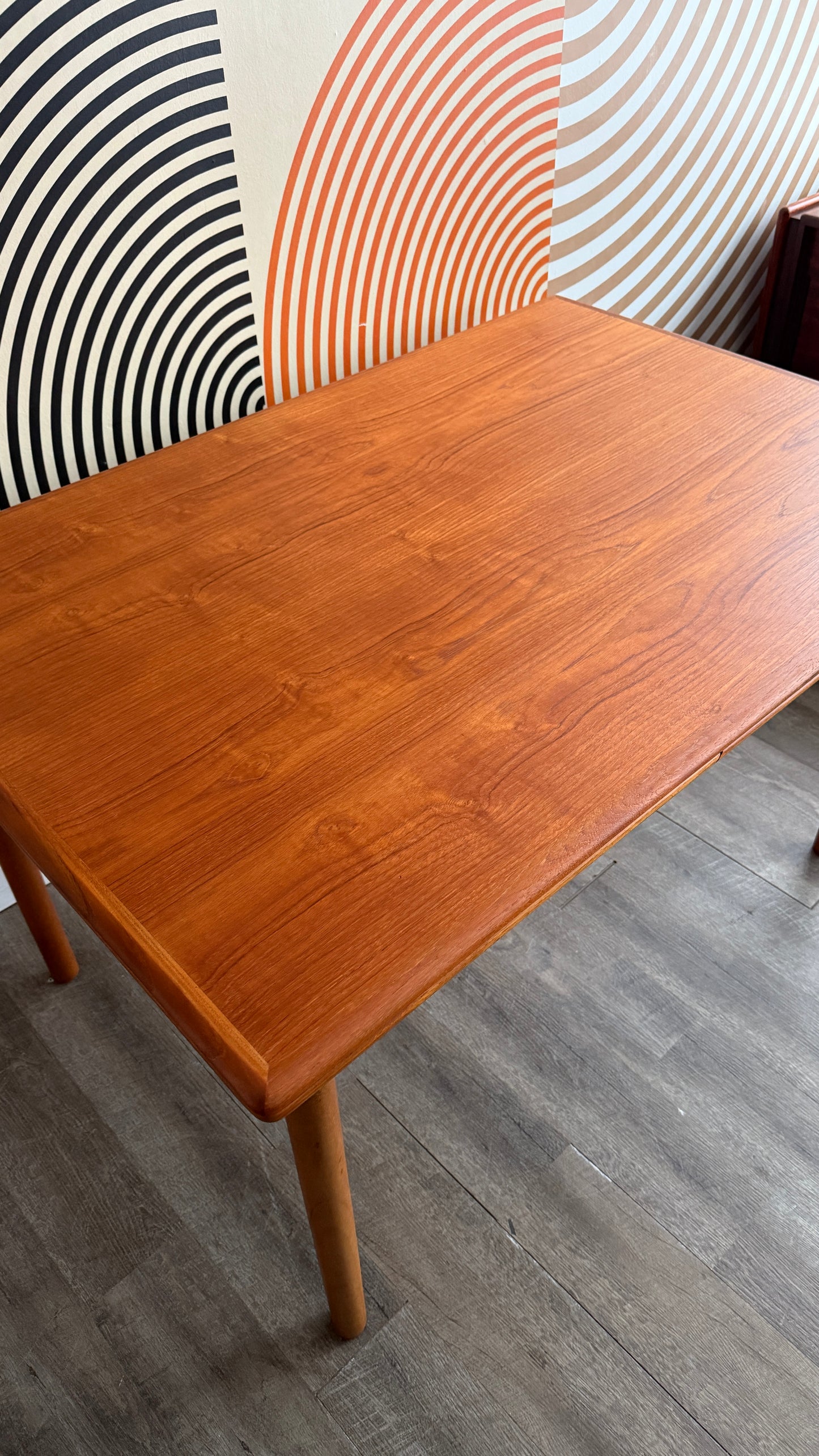 Vintage Draw-Leaf Teak Dining Table