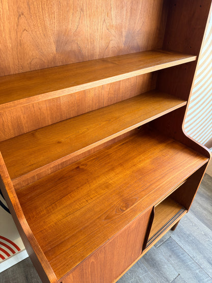 Danish Teak Bookcase with a Cabinet Storage