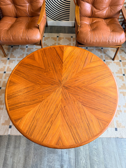 Vintage Teak Starburst Coffee Table