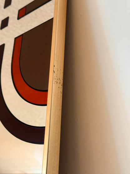 Vintage 1970s Graphic Mirror Art